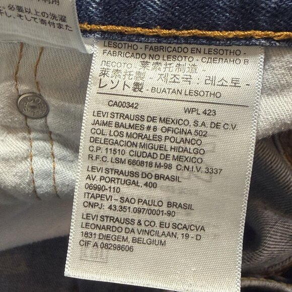 Levis 505 Mens Straight Leg Jeans W34 L30 Medium Wash Denim Regular Fit - Picture 10 of 12